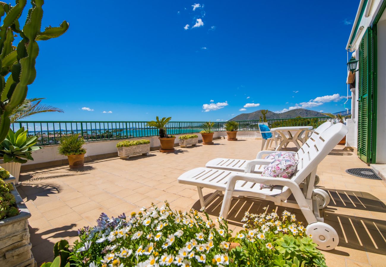 Appartement à Alcudia - Appartement Maria avec vue sur la mer de la plage d'Alcudia.