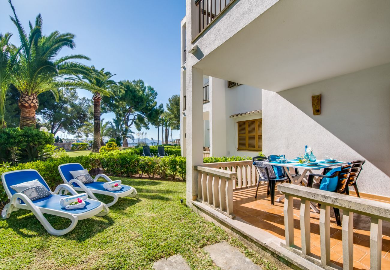 Appartement avec jardin sur la plage d'Alcudia