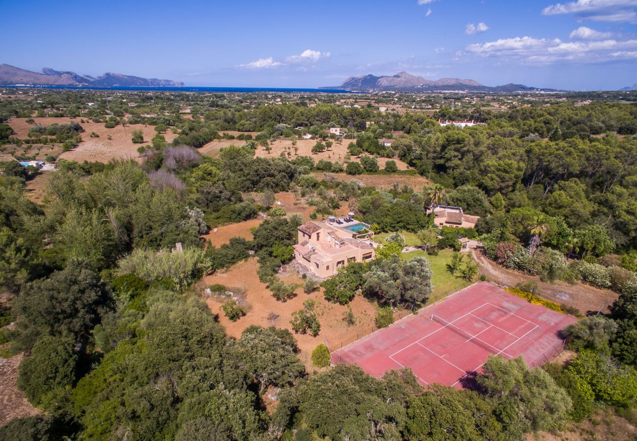 Domaine à Pollensa - Maison de campagne à Pollensa Can Roig avec piscine.