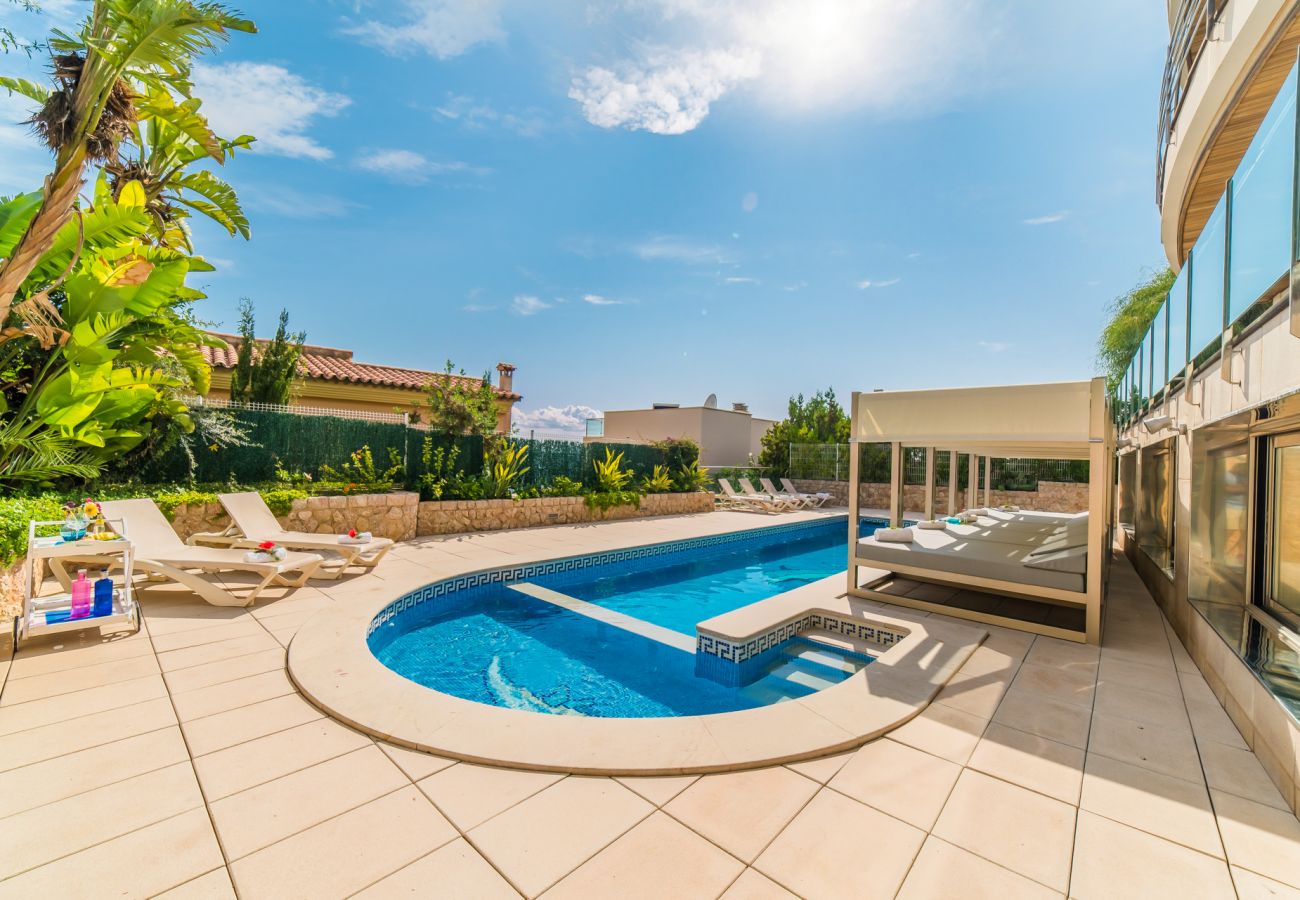 Maison à Alcudia - Maison avec vue sur la mer, Villa Sammy à Alcudia avec piscine et jacuzzi.