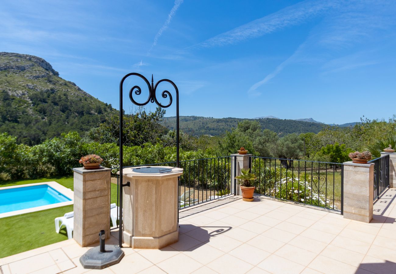 Domaine à Alcudia - Finca Alcudia Son Fe avec piscine et vue sur la montagne