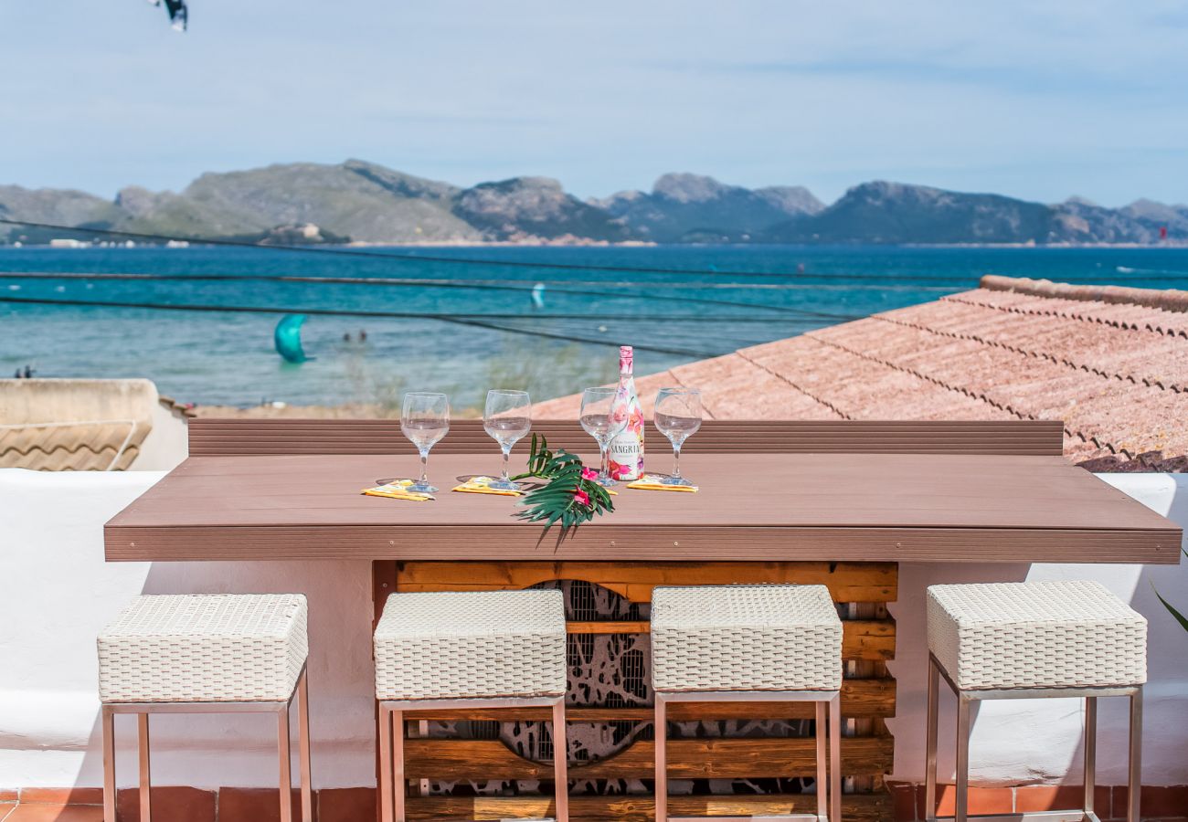 Maison avec piscine près de la plage de la baie de Pollensa.