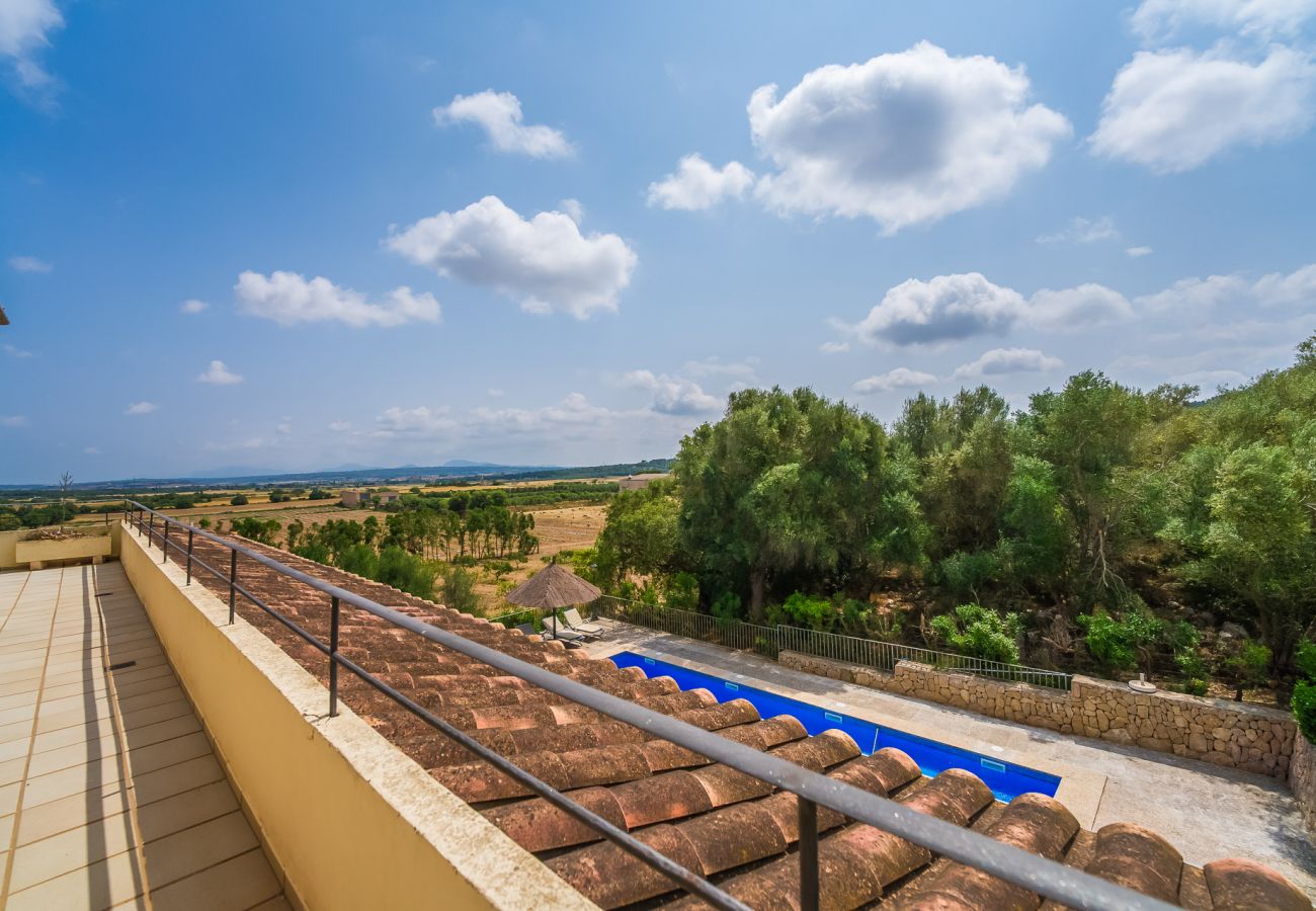 Domaine à Petra - Villa avec piscine privée et jolies vues à Sa Pleta à Majorque.