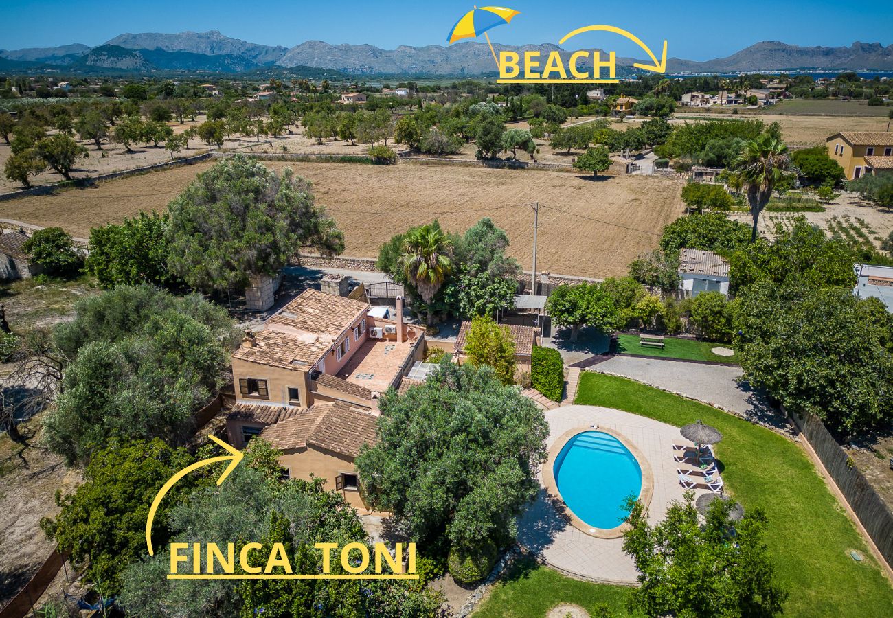 House in Alcudia - Finca Toni in Alcudia with pool close to the beach